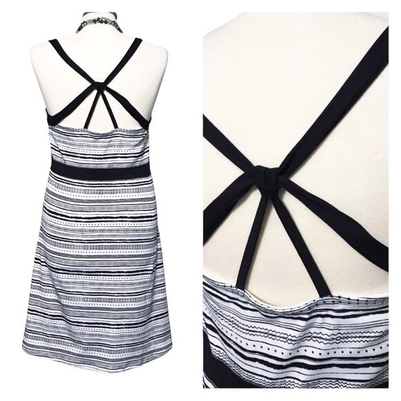 NEW Soybu Geo Wavy Striped Athletic Sporty Stretch Racerback Tank Dress Small - Picture 2 of 8